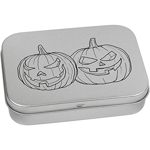 Azeeda 110mm 'Halloween Pumpkins' Metal Hinged Tin/Storage Box (TT00144445)