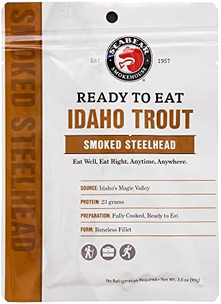Seabear - Ready-to-Eat Idaho Smoked Steelhead Trout Fillet - 3.5 oz