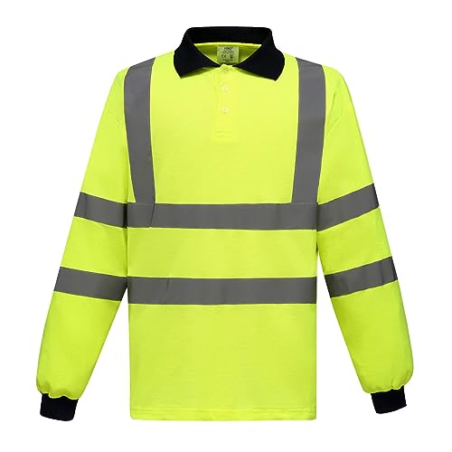 Warnschutz T-Shirt Mit Reflektorstreifen - Atmungsaktives Langarmshirt Für Arbeit & Sport