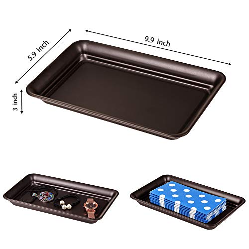 Sheechung Vintage Farmhouse Decor Metal Vanity Tray(2 Pack),Countertop Guest Hand Towel Storage Organizer Tray Dispenser thumb #6