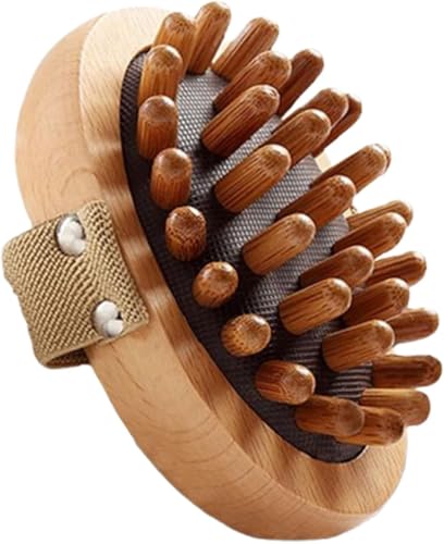 Brosse à pression méridienne, brosse de massage portable en bois, brosse en bois pour la graisse du ventre, peigne de relaxation complet du corps, doux et confortable, convient pour unisexe