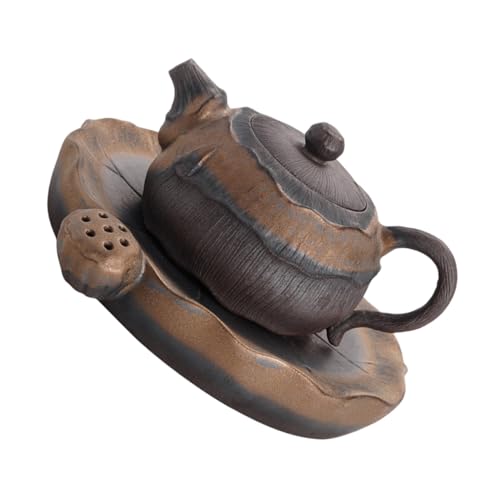 BIUDECO 日式?鉄釉セラミック急須 茶こし付き荷香正把壺 和風デザイン オフィスや家用 茶葉やティーバッグ対応