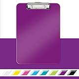 Contenido: 1 x Carpeta con pinza Leitz, 80 hojas, A4, Plástico, Púrpura metalizado, Serie WOW, Peso 0,26 kg, AnxAlxP: 22,8 x 32 x 1,7 cm, 39710062