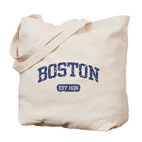 CafePress Boston EST 1630 Tote Bag Natural Canvas Tote Bag, Reusable Shopping Bag