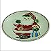 Anka Handcrafts - Christmas Home Decors – Santa with Gifts - Handmade & Handpainted Ceramic Plates with Unique Embossed Surface – w Navy Int. Velvet Case – Christmas for Homes 781