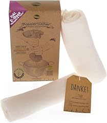 TreeBox Passiertuch - Premium Leinen Käsetuch Set - Reißfest & Ultra-Fine für Präzise Filtration - Passiertuch Wiederverwendbar - Cheesecloth - Perfekt für Saft und Suppe - 2 Stück