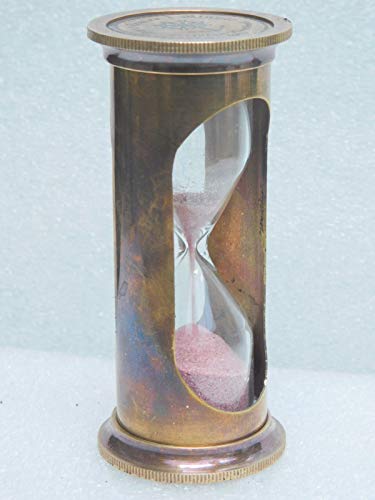 Meridian Nauticals Brass Sand Timer Nautical Vintage Antique Item Replica Hour Glass Maritime Item #TOP6