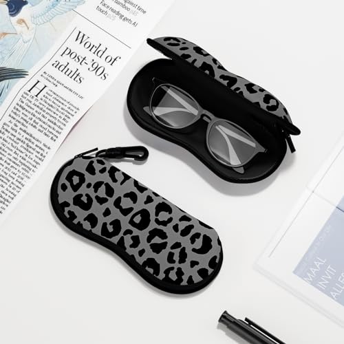 Image of Sunglasses Soft Case, Ultra Light Portable Neoprene Zipper Glasses Case for Men Women