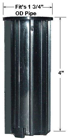 1-3/4" top OD x 1-5/8 ID Heavy Duty Replacement Plastic Insert Seat Post Bushing #503B for Kitchen, Dinette Chair Swivels