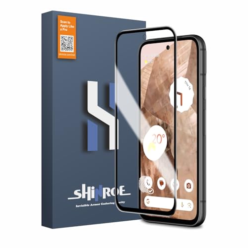 Image of Tempered Glass for Google Pixel 8A (6.1 Inch) Military Grade 9H Screen Guard, Anti-Scratch, Shatterproof, Edge-to-Edge Full Coverage - Black Border