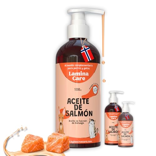 Lamina Care - Aceite De Salmon Perros y Gatos para Reforzar las Articulaciones, la Piel y el Sistema Inmunitario, Aceite Salmon Perros y Gatos Enriquecido Naturalmente con Omega 3 Perros, 6, EPA y DHA