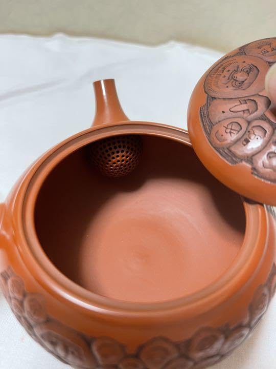 Amazon | 吉川雪堂造、壷堂刀 常滑焼 朱泥 急須 茶道具 茶器 | ノー 