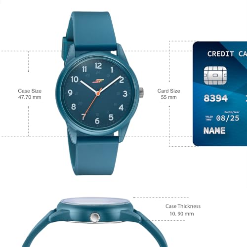 Image of SF Field with Quartz Analog Dark Blue Dial Dark Blue Silicon Strap Watch for Men - 77211PP03W