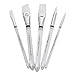 AQUAnaut - Series 997 Deluxe 5-Piece Paint Brush Set Best for Watercolors, Acrylic and Oils, Short Bevel Handles