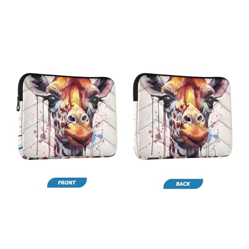 Funda para portátil 13-14 pulgadas impermeable con diseño de jirafa miniatura 2