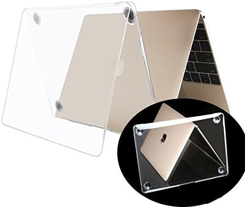 Millimeter New Apple MacBook Case 12" A1534 with Retina Display (2015 Release) Transparent Mac 12 inch case Clear Crystal Cover Antiscratch Shell 2016 Rose Golden Shell Sleeves Covers