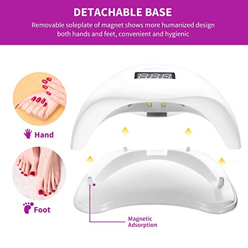 Authentic Store UV LED Nail Lamp With Lamp Beads, Nail Dryer For All Gel Polish, Lamp For Manicure With Automatic Sensor & 4 Timers, LCD Display (48W Digital) - Image 6
