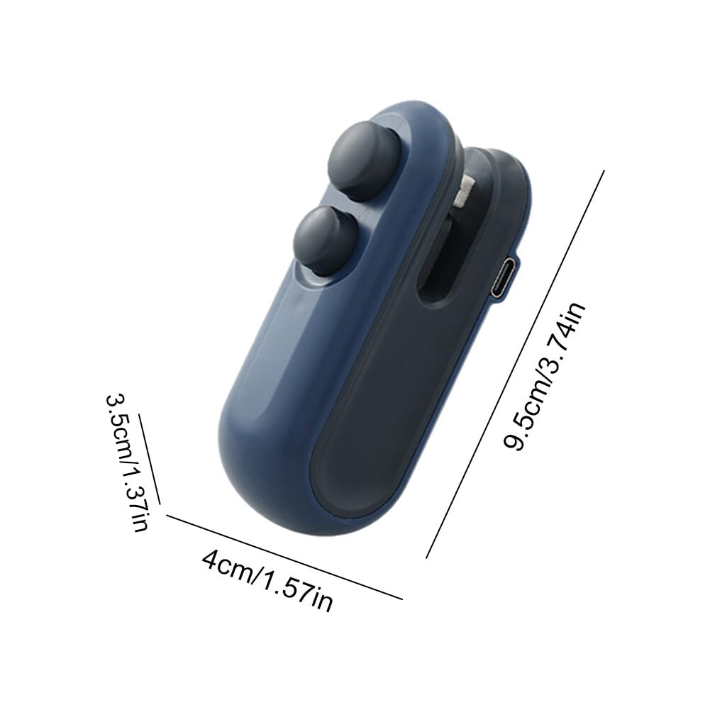 Mini Bag Sealer, Portable Bag Resealer for Chip Bags, Rechargeable 2 in 1 Bag Sealer Heat Seal with Cutter, Plastic Bag Sealer Machine for Snacks and Freshness Food Storage Type 1