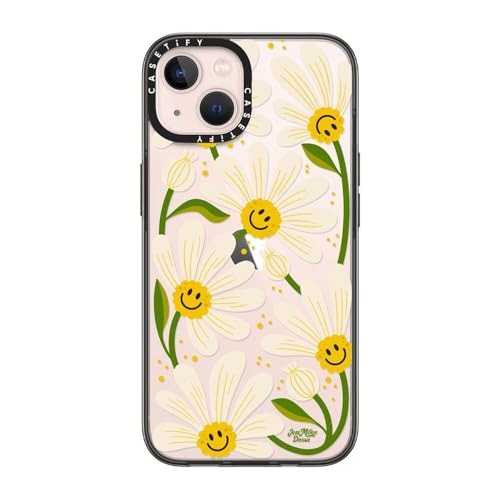 CASETiFY (�P�[�X�e�B�t�@�C) �R���p�N�g iPhone 13�p �P�[�X [�R�p�O���[�h��2�{�̗����������{�ς� / 4�t�B�[�g�̗����ɑ΂���ی�] - 90s Daisy - �N���A�u���b�N