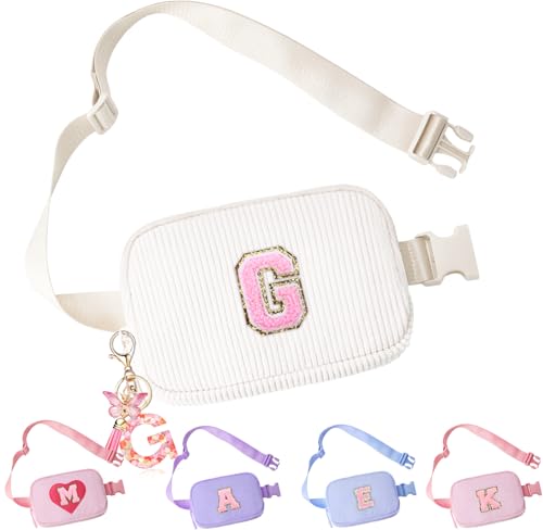 Image of Belt Bag for Girls Gifts - Birthday Gifts for Teenager, Personalized Gifts for Mom Freind Sister Teacher, Graduation GiftsInitial Crossbody Bag Belt Bag for Women G