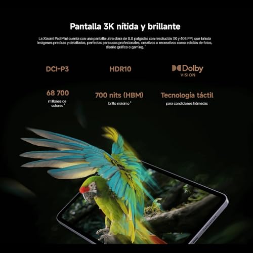 Tablette tactile Xiaomi Pad Mini 12Go WiFi Écran 88 3K MediaTek Dimensity 9400+ 7500mAh - vue 9