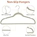 Amazon Basics Slim, Velvet, Non-Slip, Space-Saving Suit Clothes Hangers, Pack of 100, Ivory/Beige