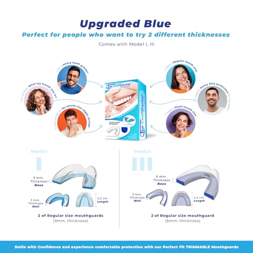 image for The ConfiDental - Pack of 4 Moldable Mouth Guard for Teeth Grinding Cl