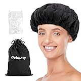Deep Conditioning , Microwavable Heat Cap for Steaming Hair Styling and Treatment Steam Cap Steaming Haircare Therapy (Black)