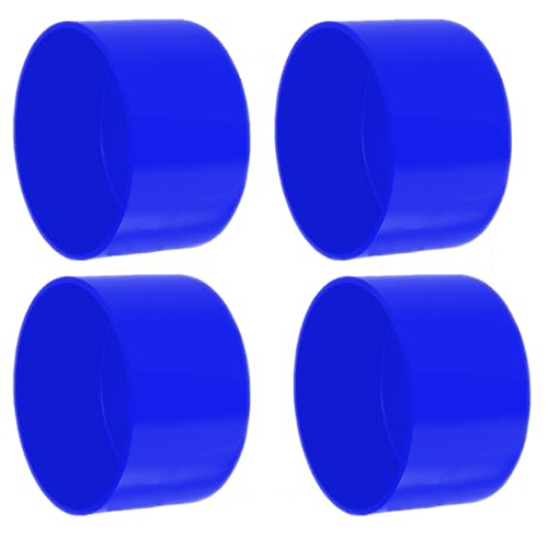 Image of 4Pcs Rubber End Caps ID 63mm (2-1 /2 inch) Blue Flexible Protective Caps Soft Elastic Dustproof Cover for Rod Tube Screw Bolt