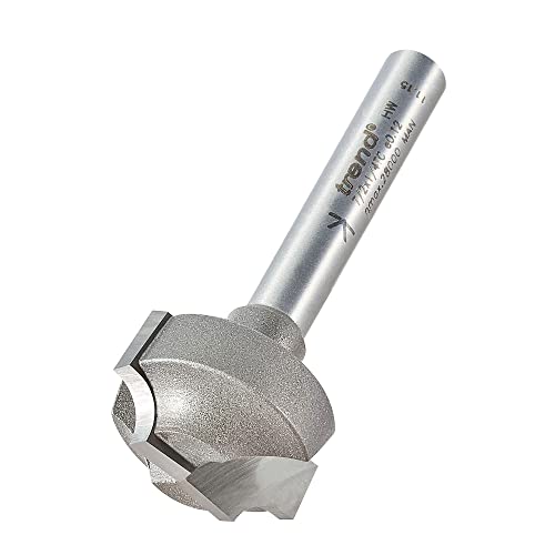 Image of Trend Professional Ovolo Rounding Over Cutter, 5mm Radius, 1/4 Inch Shank, 22mm Cut Diameter & 12mm Cut Length, Tungsten Carbide Tipped, 7/2X1/4TC