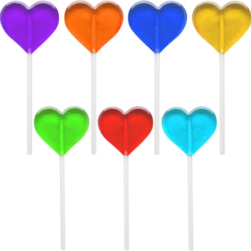 Fruidles Lollipops 30 Lollipops, Heart Flavor Mix Mini Heart Shaped Flavored Delicious Lollipop, Individually Wrapped, 5g Lollipop