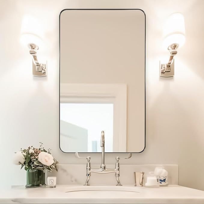 CDM Decorative Mirror for Wall Rect Curve Mirror 12x18-image-10