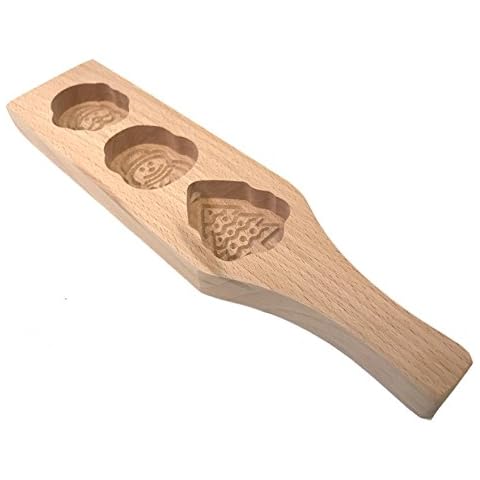 Kids DIY 3 Shapes Xmas Christmas Snowman Santa Wooden Wood Mould Moon Cake Bake Baking Kitchen Craft Tool Cover