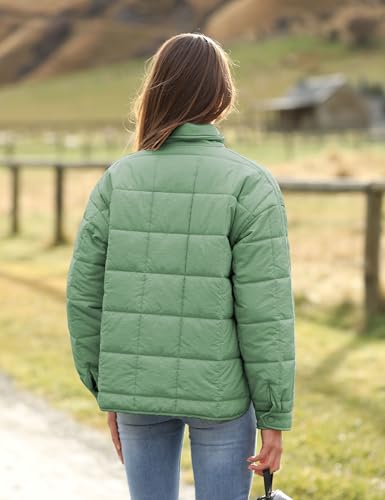 Watashi Light Green Packable Puffer Jacket for Women - Medium, Lightweight & Stylish Quilted Coat - Image 3