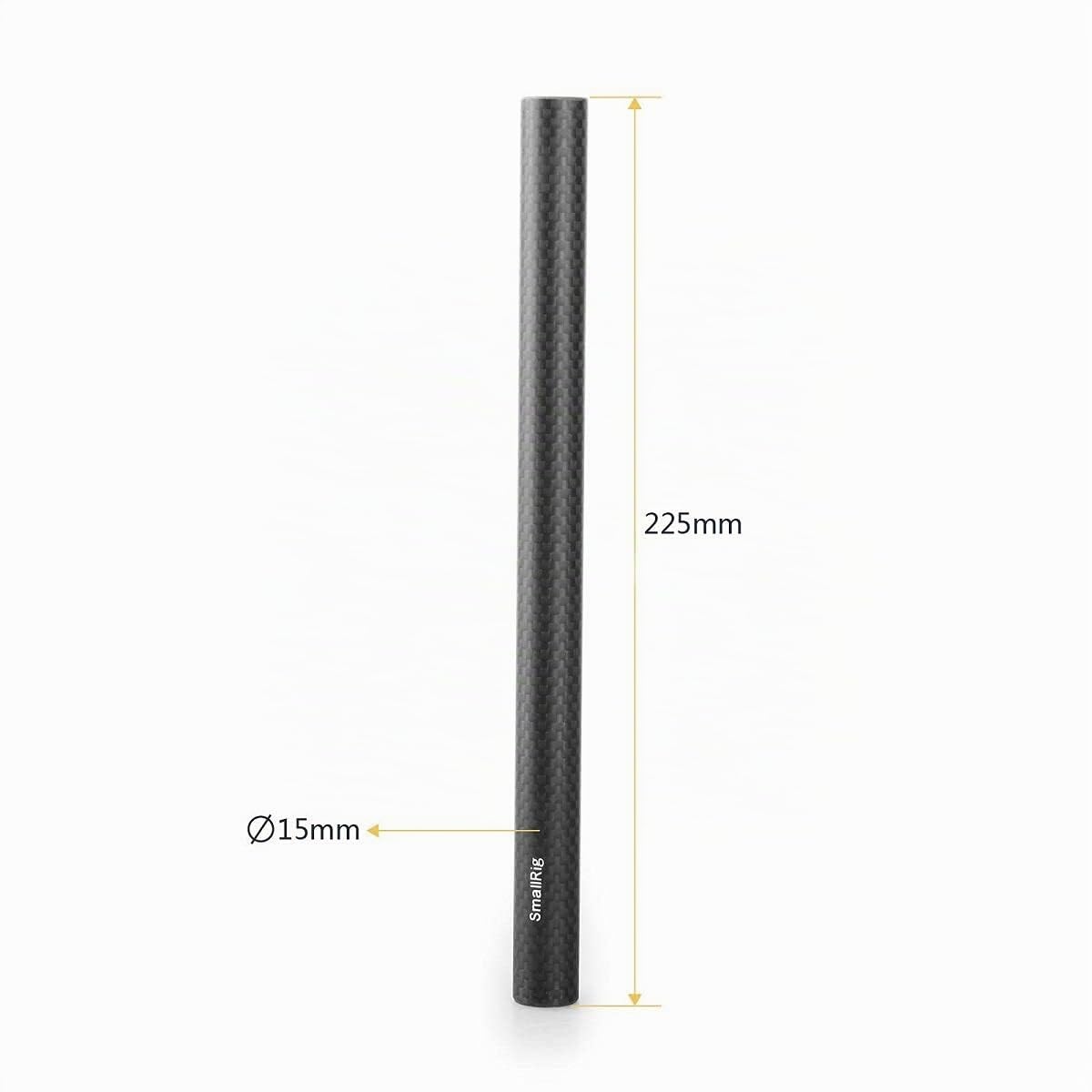 SMALLRIG 15 mm Varilla de Fibra de Carbono (22,5 cm, Lote de 2) – 1690