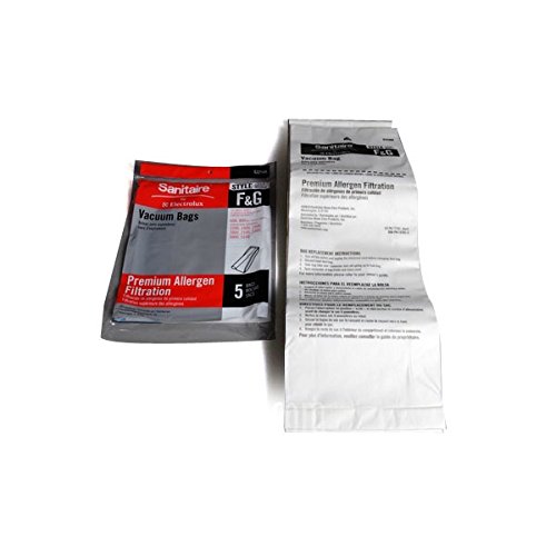 Replacement For Eureka Style F and G, Allergen Filtration Upright Vacuum Cleaner Paper Bags 5PK # 63250A-10