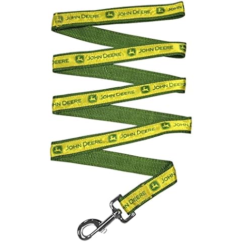 JOHN DEERE PET LEASH for DOGS & CATS, SIZE: Large. A Licensed DOG Leash for the Construction, Tractors, John Deere Super Fan! Walk & Run with your DOG/CAT in-style with the Pets First John Deere Leash Cover