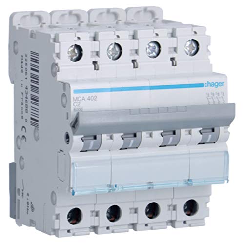 Interruptor automático MCA 4P 2A curva C para protección de redes trifásicas 2