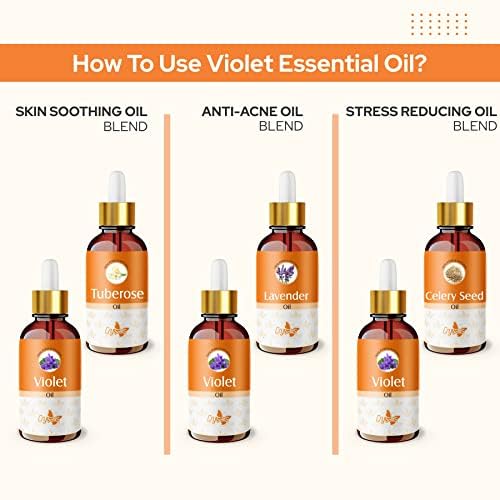Image of Crysalis Violet Steam Distilled100% Pure & Natural Essential Oil Uncut Undiluted, Organic Standard for Skin & Hair care,Diffuser Oil,Massage Oil,For Footbath & Bathing,Homemade DIY- 15ML With Dropper