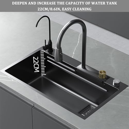 Évier sous plan en acier inoxydable brossé avec robinet design et rince-verre - 4