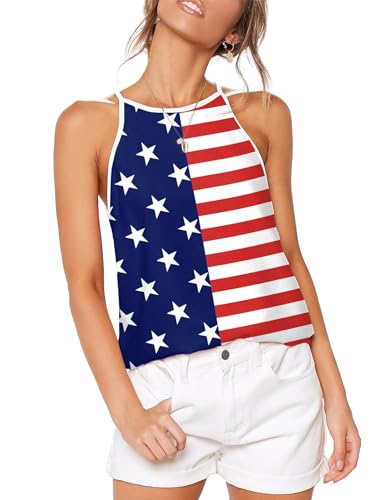 Image of LouKeith Womens Tank Tops Casual Flowy Printed Vest Shirts Sleeveless Cotton Soft Summer Tees Blouses