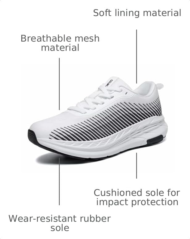 Image of GSLMOLN Women's Non-Slip Fashion Walking Shoes Breathable Mesh Tennis Gym Sneakers