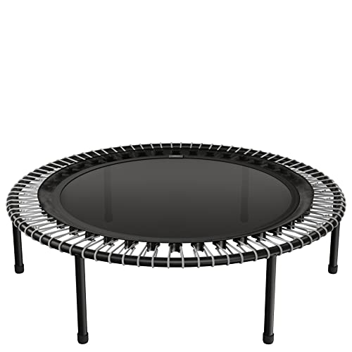 bellicon Mini Trampoline 39 (Grey) | Bungee Suspension up to 330 lbs | Indoor Fitness Rebounder for Adults | Screw-in Legs