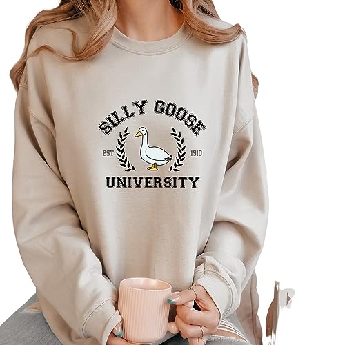 Silly Goose Universirty Shirt, Cute Goose T Shirt, Funny Education Sweatshirt, Personalised Tee Gift, Hoodie Present, Goose Lover Gift