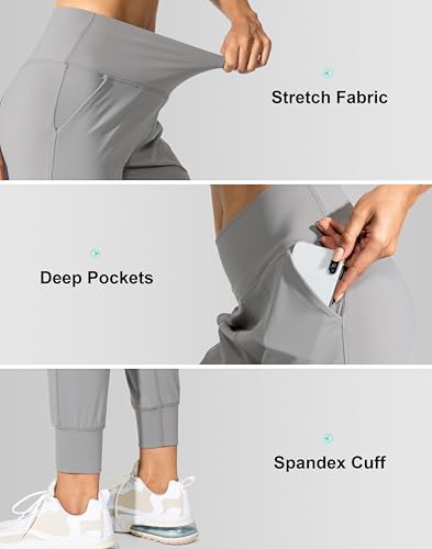 Image of G Gradual Women's Joggers High Waisted Yoga Pants with Pockets Loose Leggings for Women Workout, Athletic, Lounge