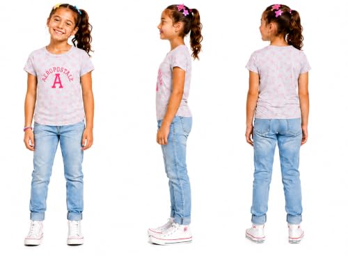 Image of Girls T Shirts - Soft Cotton Blend Short Sleeve Cute Graphic Tees - Classic Crewneck Logo Tee Girls Shirts (Sizes: 7-16)