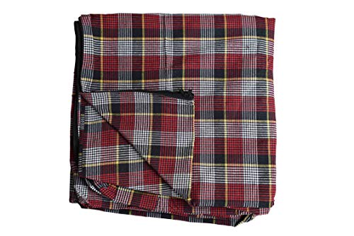 Image of Cotton Mattress Cover with Zip for Queen Size Bed (Multicolour, 78 X 60 X 6)