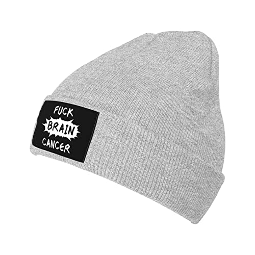 Scheiß Auf Hirntumor Unisex Strickmützen Warme Fisherman Beanie Weiche Strickmütze Für Skifahren Radfahren Outdoor