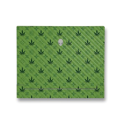 Image of MightySkins Carbon Fiber Skin Compatible with Alienware X14 R2 (2023) Full Wrap Kit - CBD Green | Protective, Durable Textured Carbon Fiber Finish | Easy to Apply & Change Styles | Made in The USA