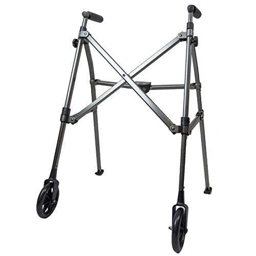 Able Life Space Saver Walker, Lightweight Folding 2 Wheel Rolling Walker for Seniors